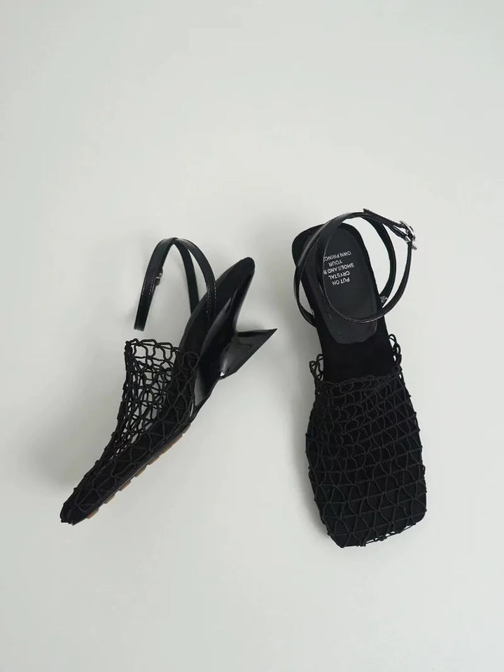 Tacones de Malla Trenzada Fallon