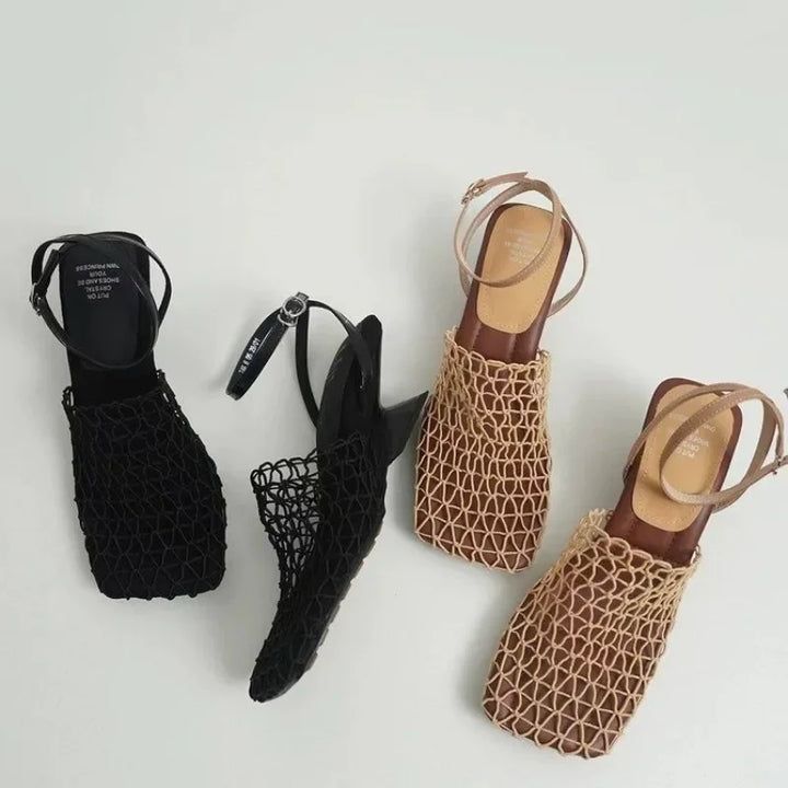 Tacones de Malla Trenzada Fallon