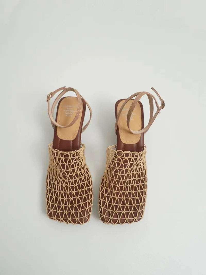 Tacones de Malla Trenzada Fallon