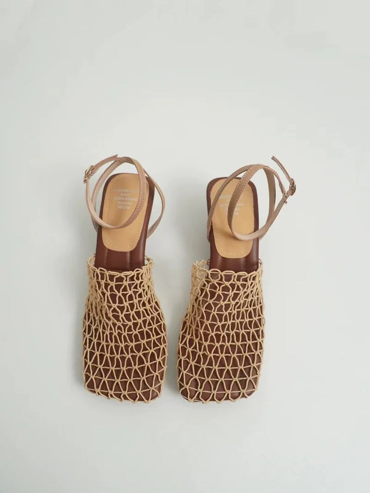 Tacones de Malla Trenzada Fallon