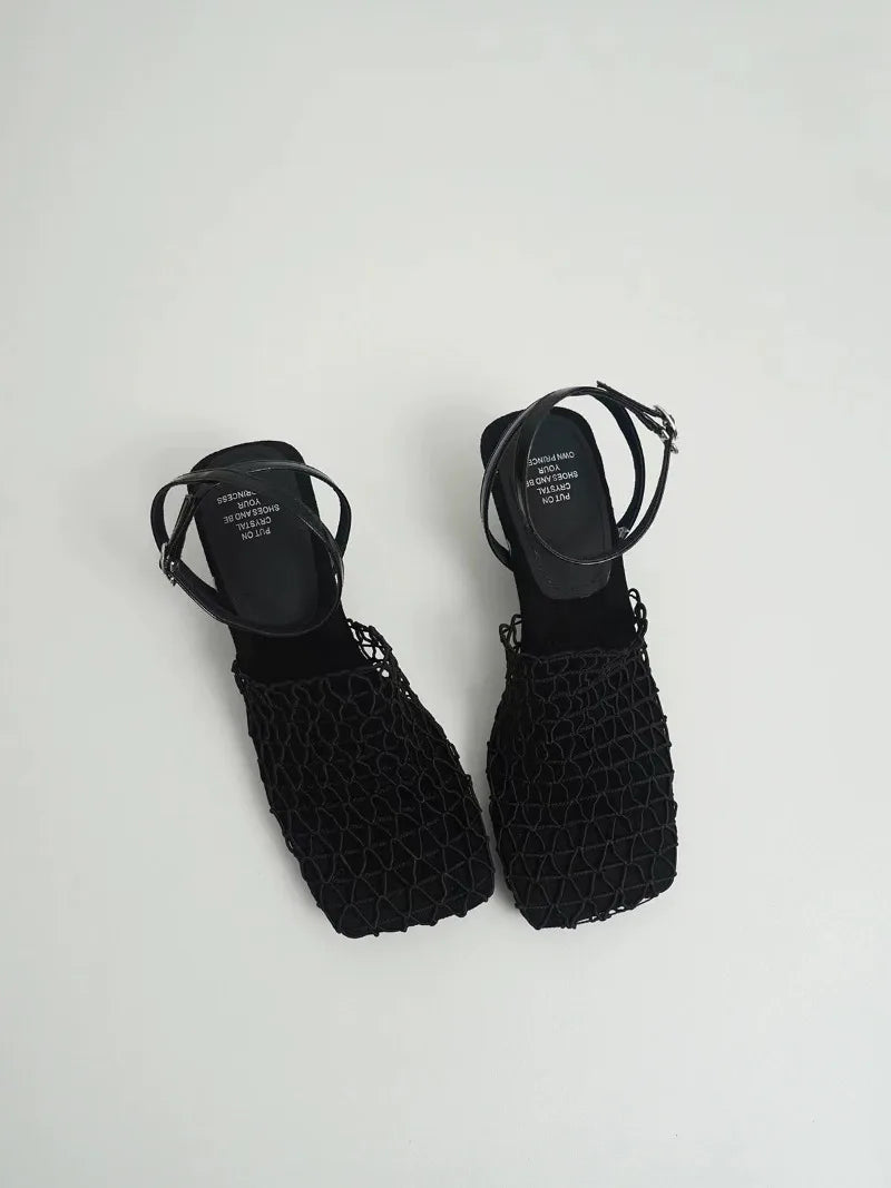 Tacones de Malla Trenzada Fallon