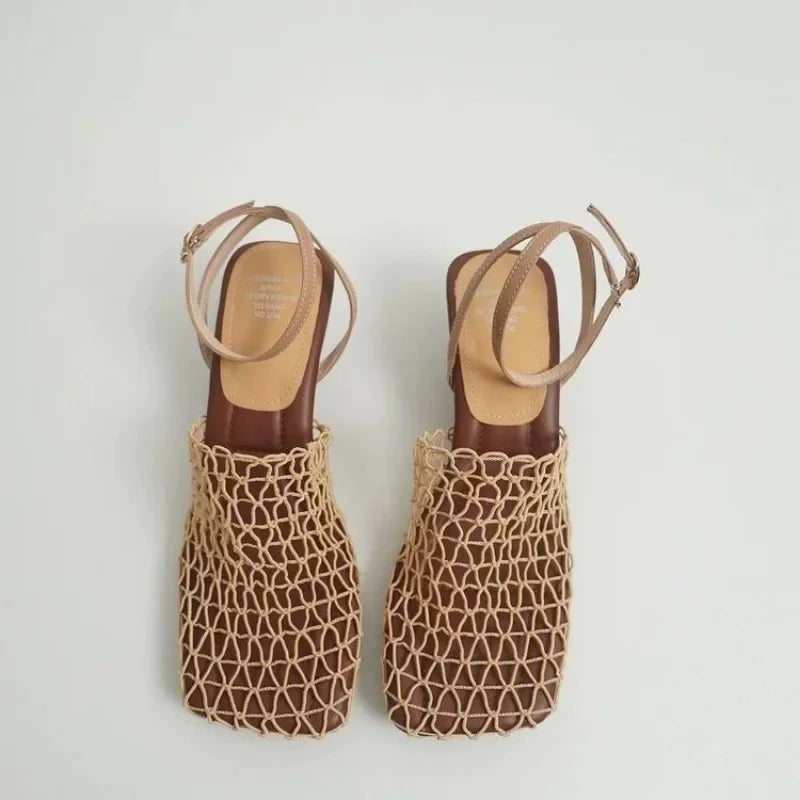 Tacones de Malla Trenzada Fallon