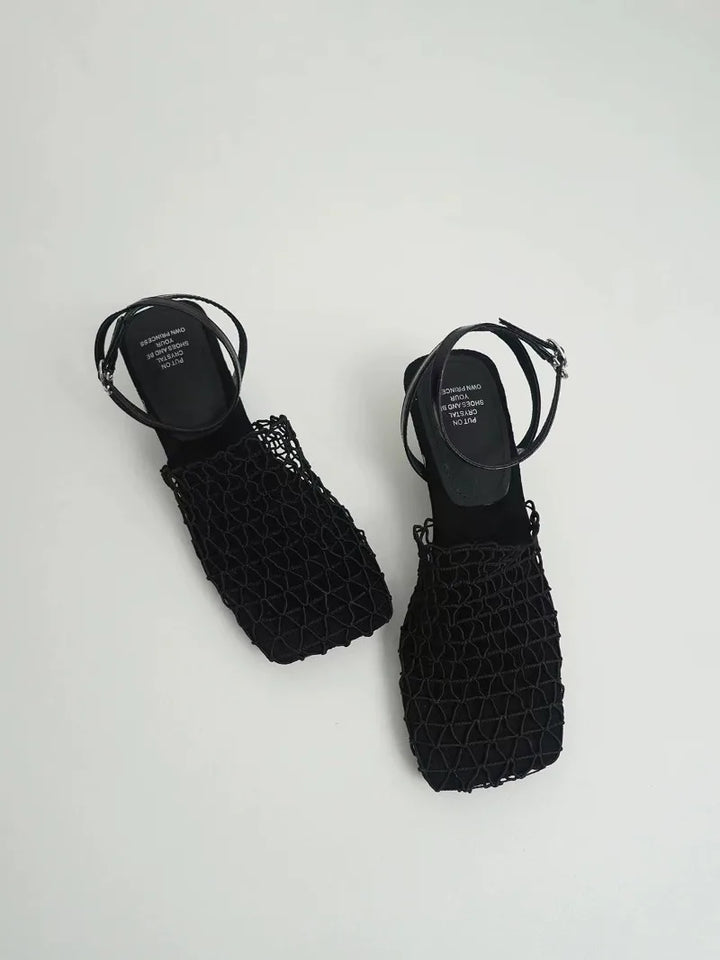 Tacones de Malla Trenzada Fallon