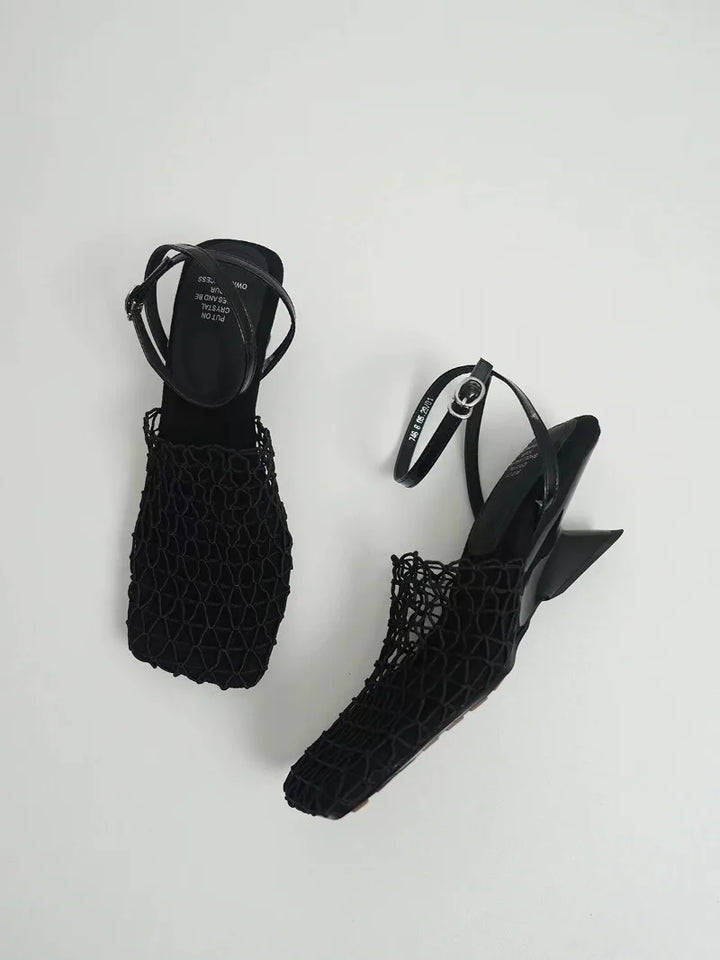 Tacones de Malla Trenzada Fallon