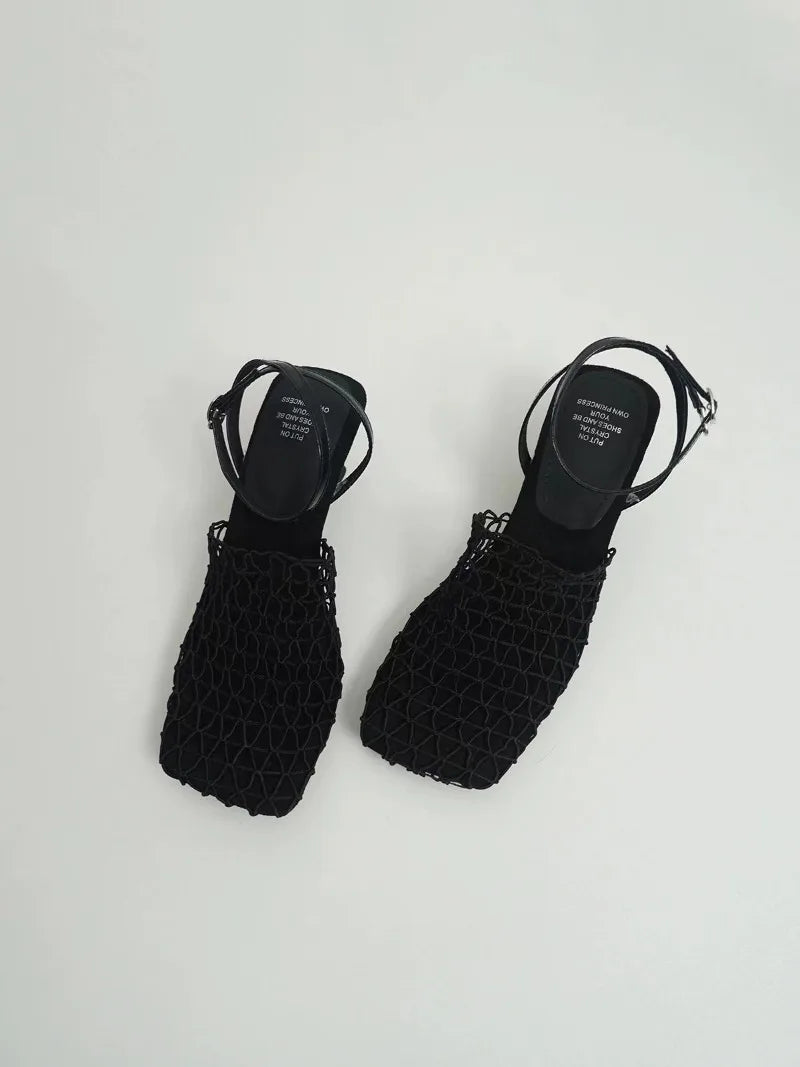 Tacones de Malla Trenzada Fallon
