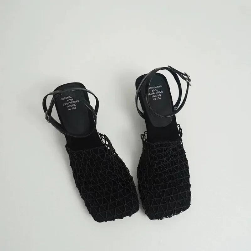 Tacones de Malla Trenzada Fallon