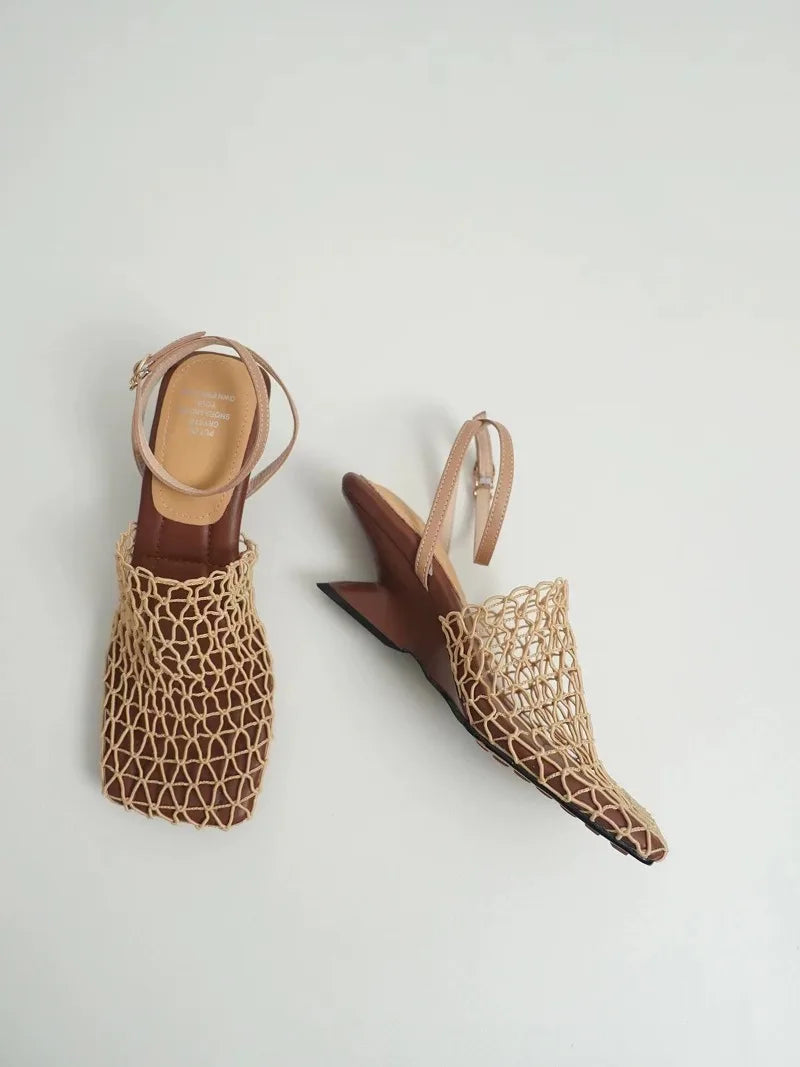 Tacones de Malla Trenzada Fallon