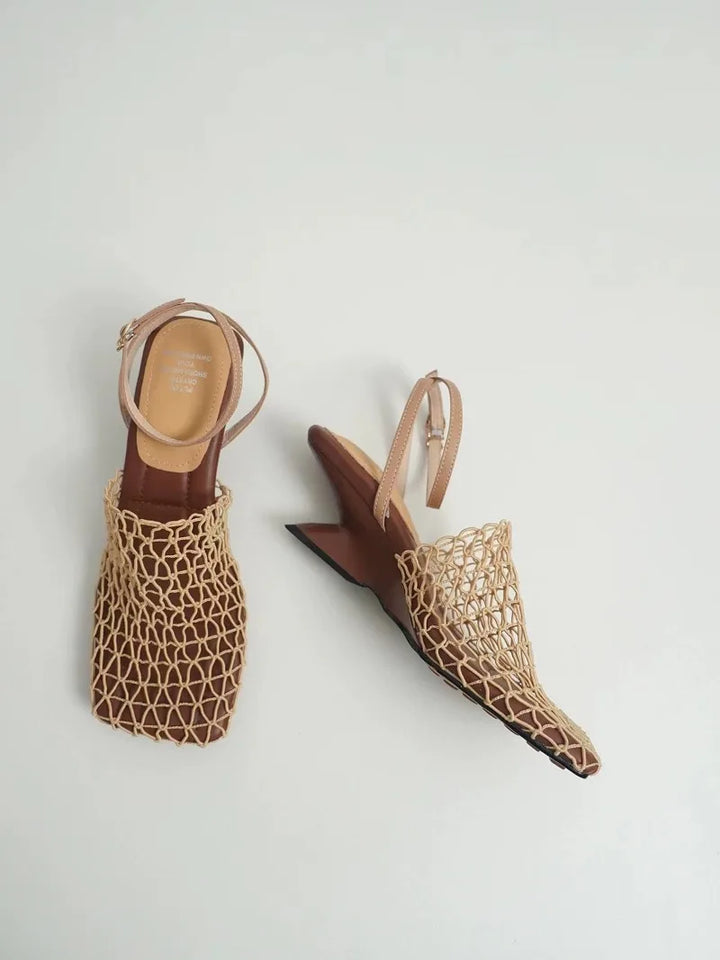 Tacones de Malla Trenzada Fallon